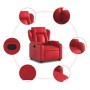 Sillón reclinable elevable cuero artificial rojo en Sillones | Comprar online en Foru.es