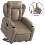 Sillón reclinable elevable cuero artificial color capuchino en Sillones | Comprar online en Foru.es