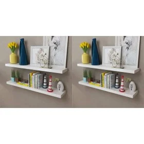 Estantes de pared 4 unidades blanco 100 cm de , Estantes y estanterías - Ref: Foro24-275999, Precio: 95,67 €, Descuento: %