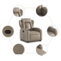 Sillón reclinable elevable cuero artificial color capuchino en Sillones | Comprar online en Foru.es