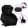 Sillón reclinable de masaje de pie cuero artificial negro en Sillones | Comprar online en Foru.es
