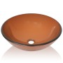 Lavabo de vidrio templado 42 cm marrón de vidaXL, Lavabos - Ref: Foro24-142232, Precio: 56,62 €, Descuento: %