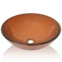 Tempered glass sink 42 cm brown by vidaXL, Sinks - Ref: Foro24-142232, Price: 52,91 €, Discount: %