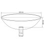 Lavabo de vidrio templado 42 cm marrón de vidaXL, Lavabos - Ref: Foro24-142232, Precio: 56,62 €, Descuento: %