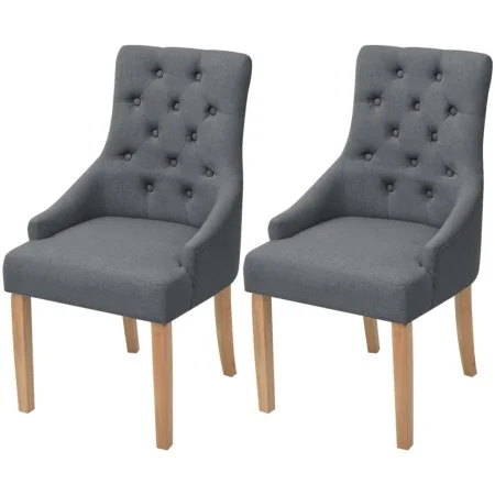 Sillas de comedor 2 unidades tela gris oscuro de vidaXL, Sillas de comedor - Ref: Foro24-243636, Precio: 252,96 €, Descuento: %