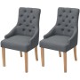 Sillas de comedor 2 unidades tela gris oscuro de vidaXL, Sillas de comedor - Ref: Foro24-243636, Precio: 255,20 €, Descuento: %