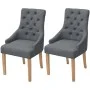 Sillas de comedor 2 unidades tela gris oscuro de vidaXL, Sillas de comedor - Ref: Foro24-243636, Precio: 252,96 €, Descuento: %