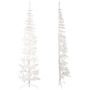 Medio árbol de Navidad artificial con soporte blanco 210 cm de , Arboles de navidad - Ref: Foro24-344567, Precio: 19,42 €, De...