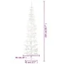 Medio árbol de Navidad artificial con soporte blanco 210 cm de , Arboles de navidad - Ref: Foro24-344567, Precio: 19,25 €, De...