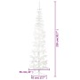 Medio árbol de Navidad artificial con soporte blanco 210 cm de , Arboles de navidad - Ref: Foro24-344567, Precio: 19,42 €, De...