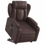 Sillón reclinable de masaje de pie de cuero sintético marrón en Sillones | Comprar online en Foru.es