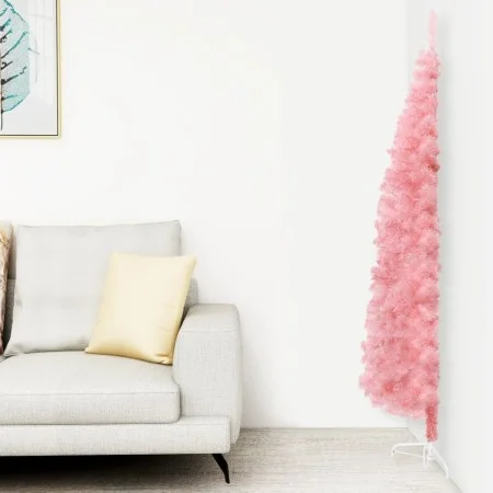 Medio árbol de Navidad artificial con soporte rosa 180 cm de , Arboles de navidad - Ref: Foro24-344571, Precio: 16,12 €, Desc...