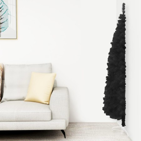Medio árbol de Navidad artificial con soporte negro 240 cm de , Arboles de navidad - Ref: Foro24-344578, Precio: 20,62 €, Des...