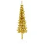 Medio árbol de Navidad artificial con soporte dorado 150 cm de , Arboles de navidad - Ref: Foro24-344590, Precio: 13,43 €, De...