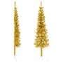 Medio árbol de Navidad artificial con soporte dorado 150 cm de , Arboles de navidad - Ref: Foro24-344590, Precio: 13,55 €, De...