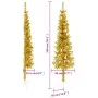 Medio árbol de Navidad artificial con soporte dorado 150 cm de , Arboles de navidad - Ref: Foro24-344590, Precio: 13,43 €, De...