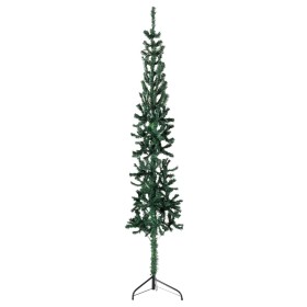 Medio árbol de Navidad artificial con soporte verde 210 cm de , Arboles de navidad - Ref: Foro24-344602, Precio: 17,17 €, Des...