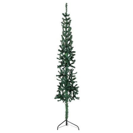 Medio árbol de Navidad artificial con soporte verde 210 cm de , Arboles de navidad - Ref: Foro24-344602, Precio: 17,17 €, Des...