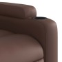 Sillón reclinable de masaje de pie de cuero sintético marrón en Sillones | Comprar online en Foru.es