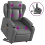 Sillón reclinable de masaje de pie cuero artificial gris en Sillones | Comprar online en Foru.es