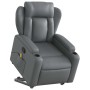 Sillón reclinable de masaje de pie cuero artificial gris en Sillones | Comprar online en Foru.es