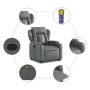 Sillón reclinable de masaje de pie cuero artificial gris en Sillones | Comprar online en Foru.es