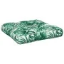Cojín para palés tela estampado de hojas 60x61,5x10 cm de , Cojines para sillas y sofás - Ref: Foro24-360890, Precio: 21,53 €...