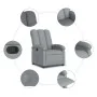 Sillón reclinable de tela gris claro de , Sillones - Ref: Foro24-371727, Precio: 188,03 €, Descuento: %