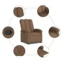 Sillón reclinable de tela marrón de , Sillones - Ref: Foro24-371731, Precio: 186,79 €, Descuento: %