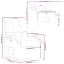 Sillón reclinable de tela marrón de , Sillones - Ref: Foro24-371731, Precio: 186,79 €, Descuento: %