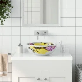 Lavabo sobre encimera redondo cerámica multicolor Φ41x14 cm de , Lavabos - Ref: Foro24-155054, Precio: 100,95 €, Descuento: %