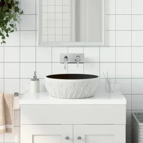 Rundes Aufsatzwaschbecken Keramik schwarz und grau Φ41x14 cm von , Sinkt - Ref: Foro24-155061, Preis: 98,93 €, Rabatt: %