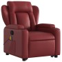 Sillón reclinable de masaje de pie cuero artificial rojo tinto en Sillones | Comprar online en Foru.es