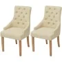 Sillas de comedor 2 unidades de tela color crema de vidaXL, Sillas de comedor - Ref: Foro24-243637, Precio: 266,22 €, Descuen...