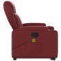 Sillón reclinable de masaje de pie cuero artificial rojo tinto en Sillones | Comprar online en Foru.es