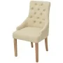 Sillas de comedor 2 unidades de tela color crema de vidaXL, Sillas de comedor - Ref: Foro24-243637, Precio: 266,22 €, Descuen...