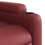Sillón reclinable de masaje de pie cuero artificial rojo tinto en Sillones | Comprar online en Foru.es