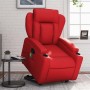 Sillón reclinable de masaje de pie cuero artificial rojo en Sillones | Comprar online en Foru.es