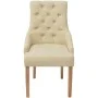 Sillas de comedor 2 unidades de tela color crema de vidaXL, Sillas de comedor - Ref: Foro24-243637, Precio: 266,22 €, Descuen...
