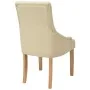 Sillas de comedor 2 unidades de tela color crema de vidaXL, Sillas de comedor - Ref: Foro24-243637, Precio: 266,22 €, Descuen...