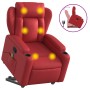 Sillón reclinable de masaje de pie cuero artificial rojo en Sillones | Comprar online en Foru.es