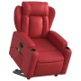 Sillón reclinable de masaje de pie cuero artificial rojo en Sillones | Comprar online en Foru.es