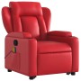 Sillón reclinable de masaje de pie cuero artificial rojo en Sillones | Comprar online en Foru.es