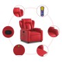 Sillón reclinable de masaje de pie cuero artificial rojo en Sillones | Comprar online en Foru.es