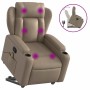 Sillón reclinable masaje pie cuero artificial color capuchino en Sillones | Comprar online en Foru.es