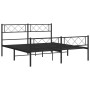 Estructura de cama con cabecero y pie metal negro 120x190 cm de , Camas y somieres - Ref: Foro24-372292, Precio: 101,18 €, De...