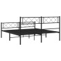 Estructura de cama con cabecero y pie metal negro 120x190 cm de , Camas y somieres - Ref: Foro24-372292, Precio: 101,18 €, De...