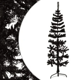Medio árbol de Navidad artificial con soporte negro 150 cm de , Arboles de navidad - Ref: Foro24-344575, Precio: 13,46 €, Des...