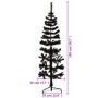 Medio árbol de Navidad artificial con soporte negro 150 cm de , Arboles de navidad - Ref: Foro24-344575, Precio: 13,58 €, Des...