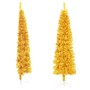 Medio árbol de Navidad artificial con soporte dorado 120 cm de , Arboles de navidad - Ref: Foro24-344589, Precio: 11,79 €, De...